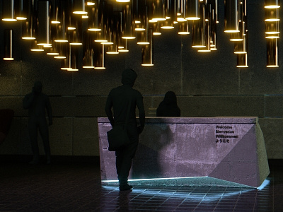 Lobby 3d architecture blender visualization