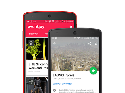 Eventjoy for Android events material registration ticketing tickets