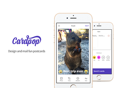 Cardpop | Snapchat for postcards ios iphone photo postcards snapchat