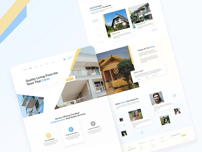 Real Estate Landing page bestshot blue homepage landingpage minimal minimalist properties realestate realestateagent realestatelogo typography ui design uiux webdesign