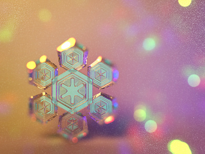 Snowflake 3d art blender illustration