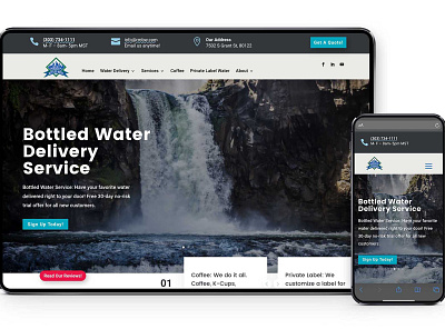 Water Company Responsive Website Design mobile first ui design web design website website design