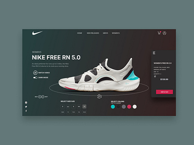 Nike Dark Mode app design design nike shoes ui ui design ux web web design