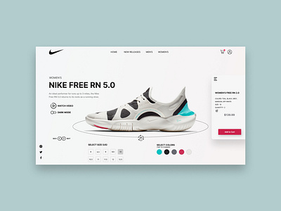 Nike Light Mode app app design branding nike shoes ui ui design ux ux design web design