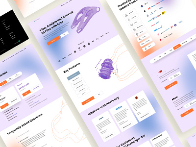 CAD Exchanger - 3D CAD Software and Services Concept 3d concept illustartion landing page pricing product design service startup technologies template user experience ux ui web design web page website