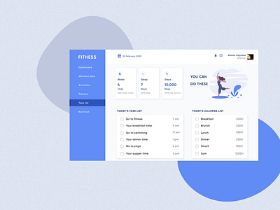 Fitness Dashboard | Ux / Ui Design | Concept