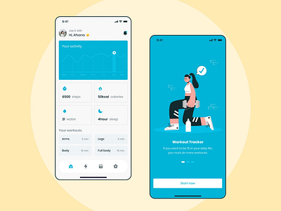 Workout Tracker App - Daily UI 041 app clean concept dailyui dailyui041 design designer fitness mobile ui workout