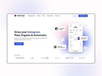 Superviral Landing Page Design