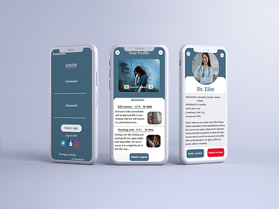 Mental health consultancy app app branding design mobile typography ui uiux ux