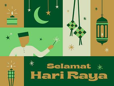 Selamat Hari Raya eid eidmubarak festive illustration illustration design ramadan selamat hari raya