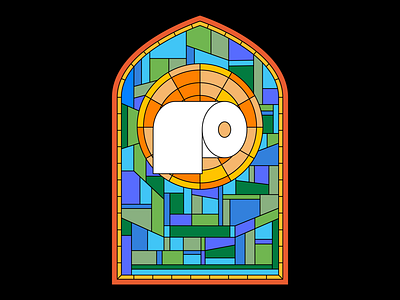 Bloodrush Stained Glass bloodrush design digital illustration music stained glass toilet paper toilet paper roll window