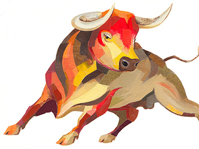 Bull bull darren booth illustration