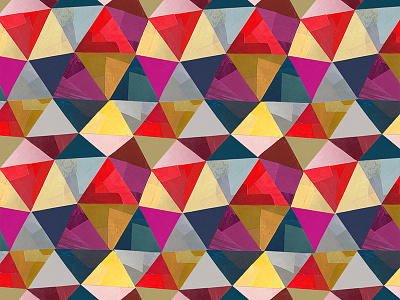 Triangle Shift collage painterly pattern surface design textile