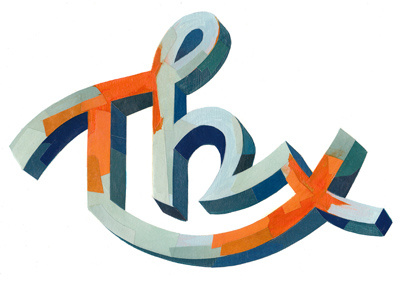 Thx collage lettering type typography word