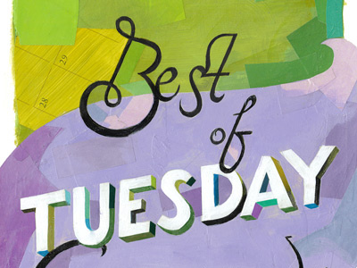 Best of Tuesday Crosswords collage lettering type typography word