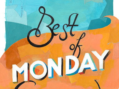 Best of Monday Crosswords collage lettering type typography word