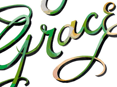 Grace darren booth grace green hand lettering illustration lettering script type typography