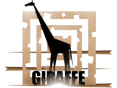 giraffe affinity designer affinitydesigner design flat giraffe illustration minimal vector