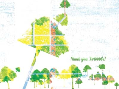 Thanks Dribbble! blue dribbble nature trees