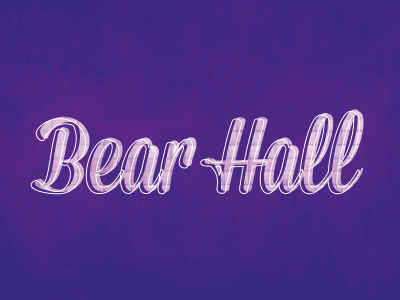 Bear Hall bear cool simple typography
