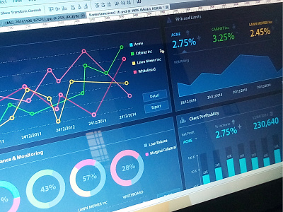 Financial Dashboard dark dashboard data vizulaisation financial graphs