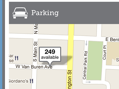 Downtown Naperville: Parking map mobile parking responsive