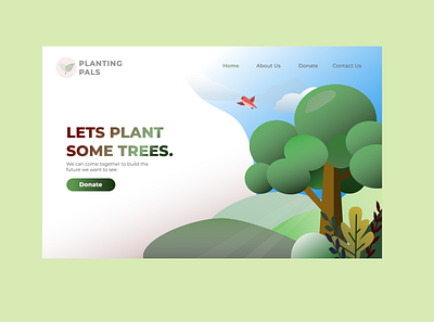 Website Landing Page dailyui dailyuichallenge homepage landing landingpage nature nature illustration trees website