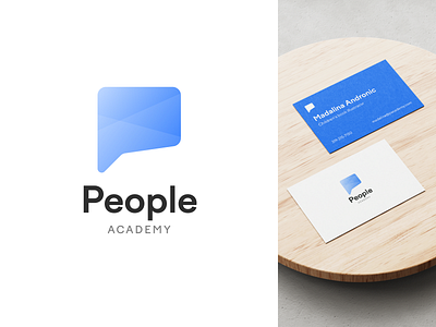 People Academy branding business card logo