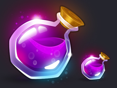 Potion game piece game glow icon potion ui