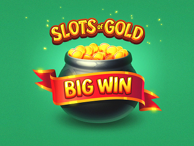 Slots of Gold casino coins design game green icon irish logo ribbon slot slots