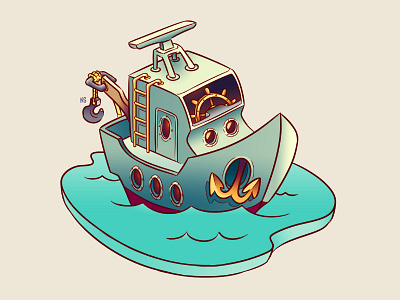 Boat Location Icon art boat caesars casino game game art icon illustration