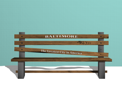 Baltimore: The Greatest City in America 2011 america baltimore bench mica