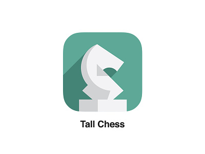 New Tall Chess Icon 7 app chess ios long shadow tall chess