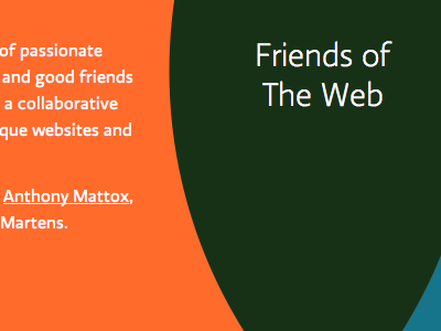 Friends of The Web Landing Page friends friends of the web landing page web