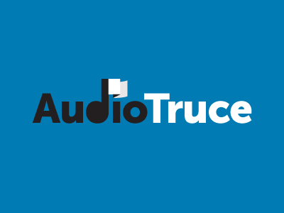 AudioTruce audiotruce logo music note white flag