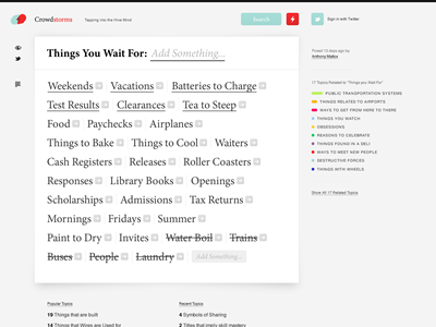 Crowdstorms 2.0 Topic Page Adjustment crowdstorms topic page ui website