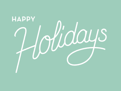 Happy Holiday's Quiption holidays lettering phrase quiption