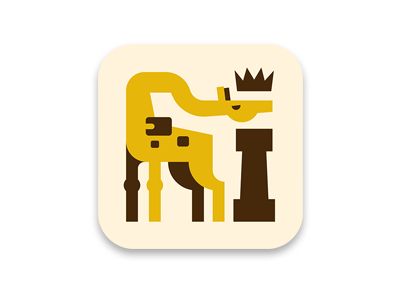 King Giraffe chess giraffe icon ios