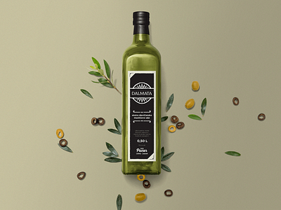 Dalmata Olive Oil branding design logo print product design typography vector