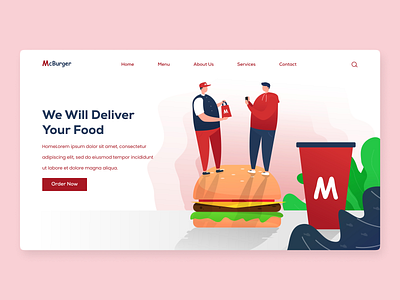 Fast Food Delivery Landing Page