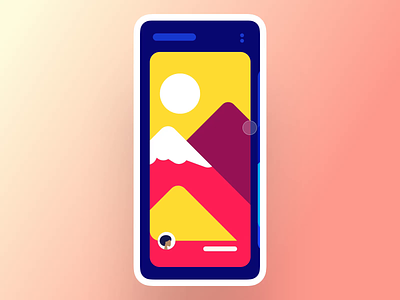 Interaction #34. The Top Toggle & Filters app cards filters interaction mobile mountains physical principle sunset tiles ui ux view view switch