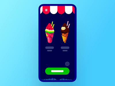 Interaction #40. The Ice Cream Truck animation app checkout credit card ice cream truck icecream interaction mobile principle ui ux