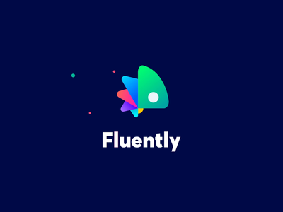 Fluently. Logo Reveal app branding chameleon language exchange language learning logo
