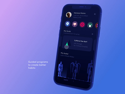 Healthy Mood animation app badges dashboard fitness tracker gamification interaction mobile mood tracker principle sleep tracker ui ux vibe welness