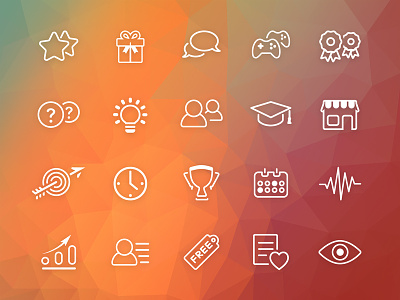 Gamification icons