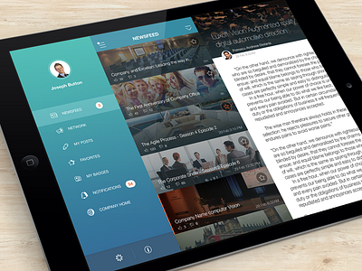 News Portal app application clean corporate design ios ipad iphone new ui user interface ux