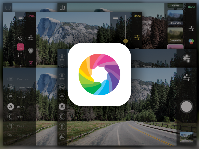 Spectrum App app application architecture camera flat gallery ios iphone retina social ui ux