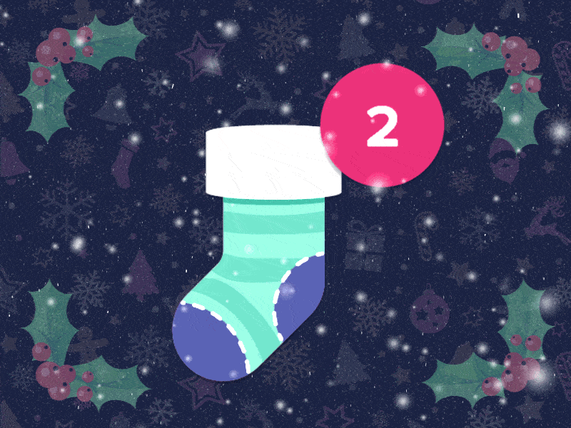 2 Dribbble Invites after effects christmas dribbble invitation invite invites new year socks