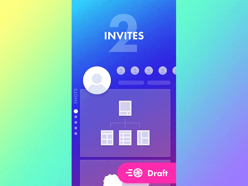 Two Invites App app cards interaction invitation invitations invites mobile principle profile slider ui ux