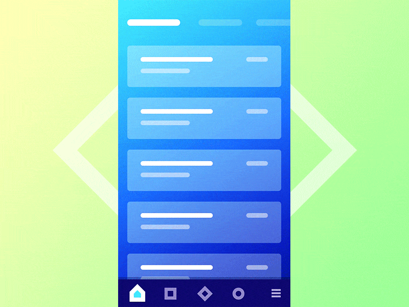 Bottom Navigation animation bottom navigation freebie interaction mobile principle tabs ui ux